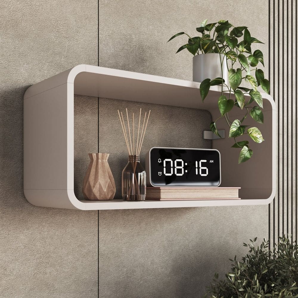 Nicho Duplo para Quarto 62,5x30cm Curve Bege Dunas