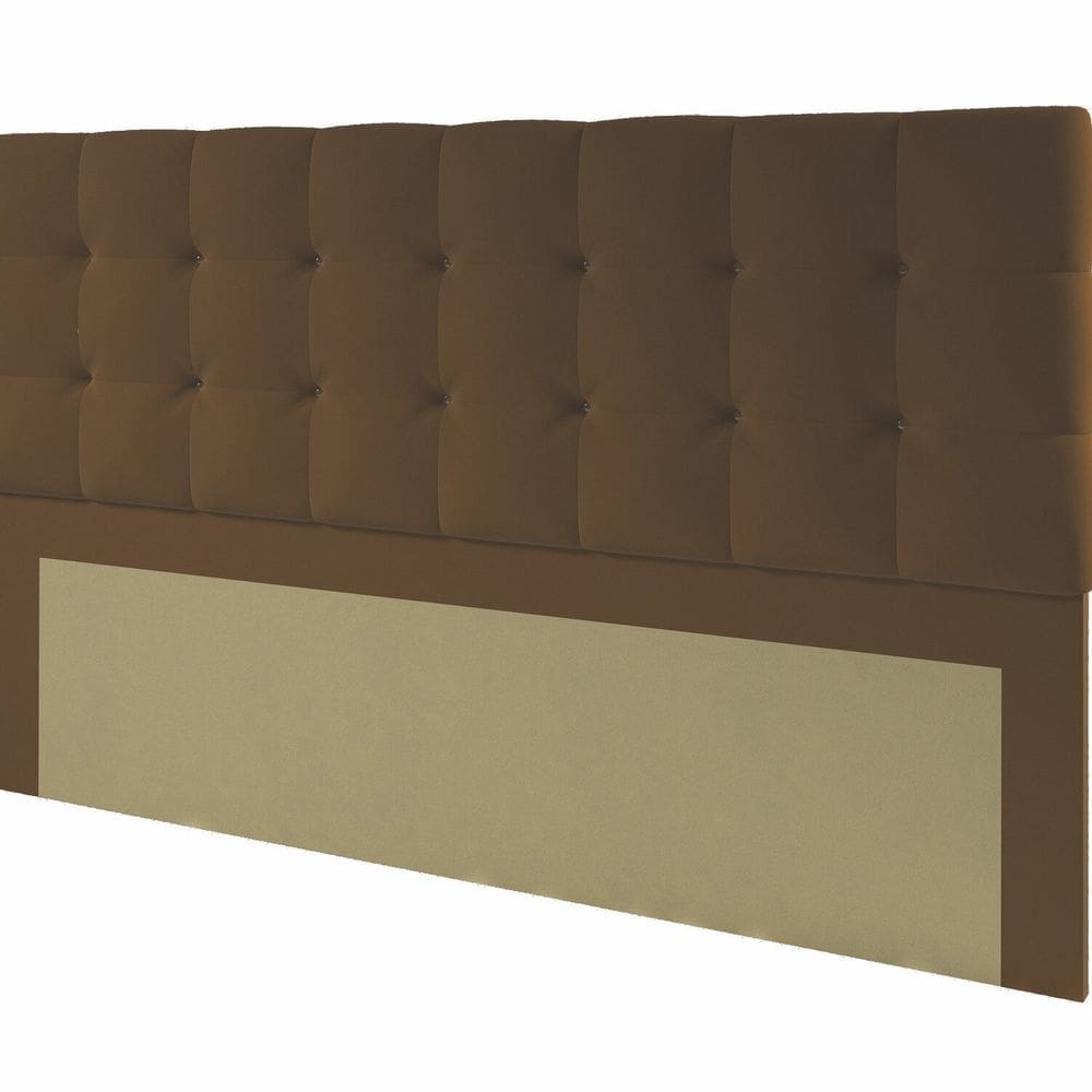 Cabeceira Estofada com Strass 195cm King Paris Marrom