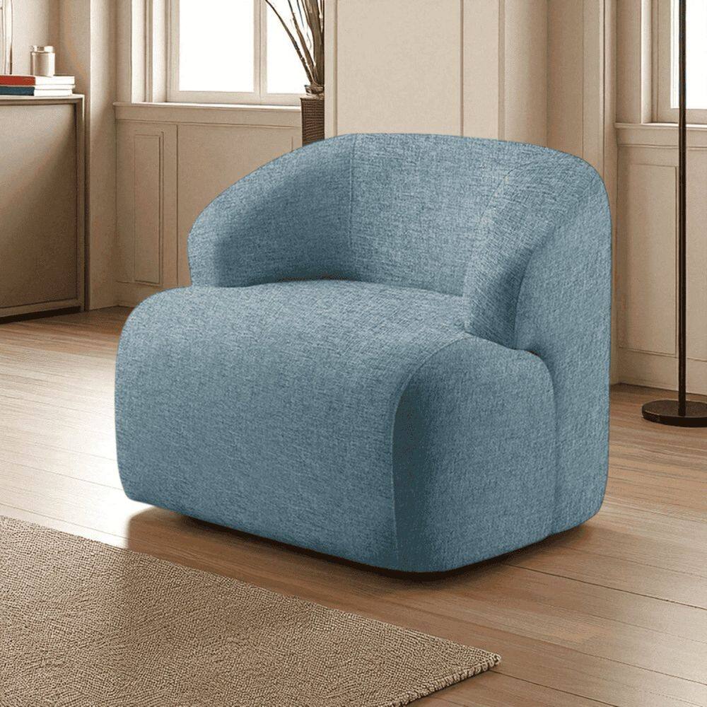 Poltrona Luxo Madeira Maciça Eucalipto Noah Azul