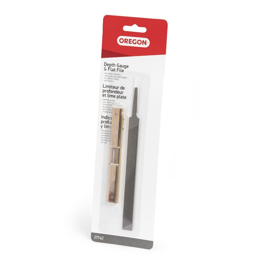 Ferramenta de medição de profundidade Oregon 27742 com arquivo plano, 1 pacote - cinza