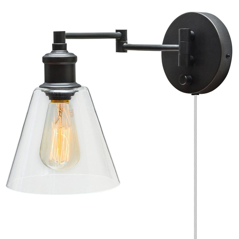 Arandela de parede GLOBE 65311 Industrial 2 em 1 Bronze escuro