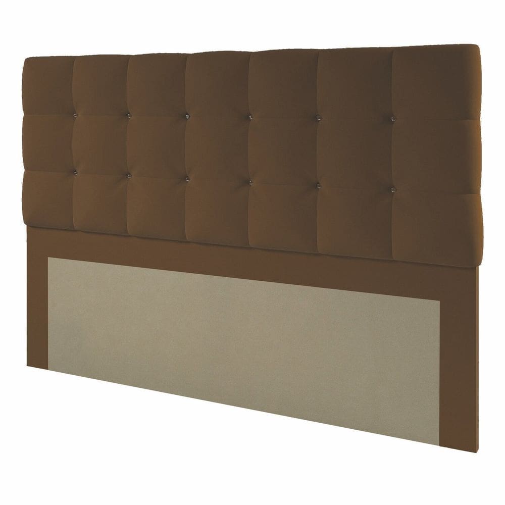 Cabeceira Estofada com Strass 160cm Queen Paris Marrom