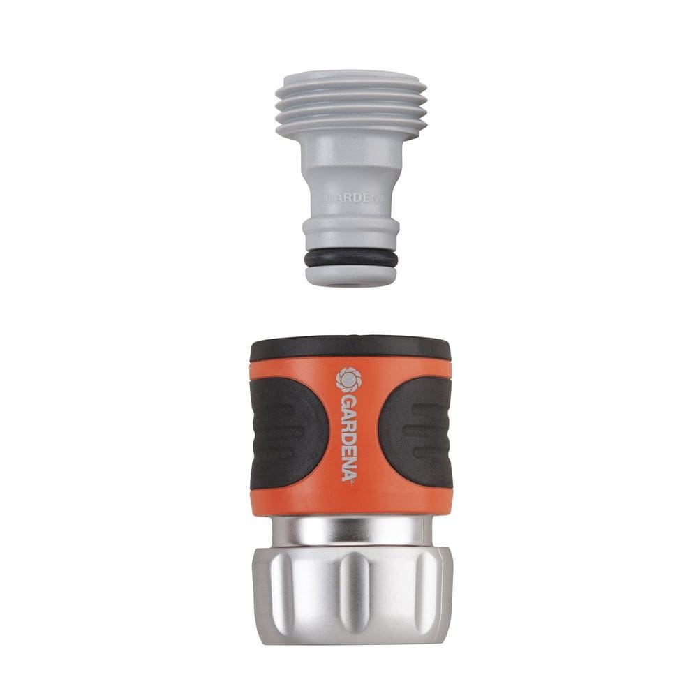 Conjunto de conectores de mangueira Gardena Premium Metal Snap On