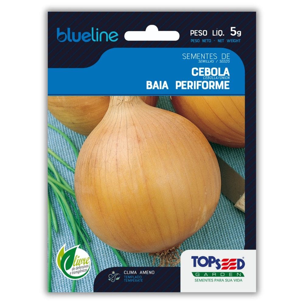 Semente de Cebola Baia Periforme Blueline TOPSEED