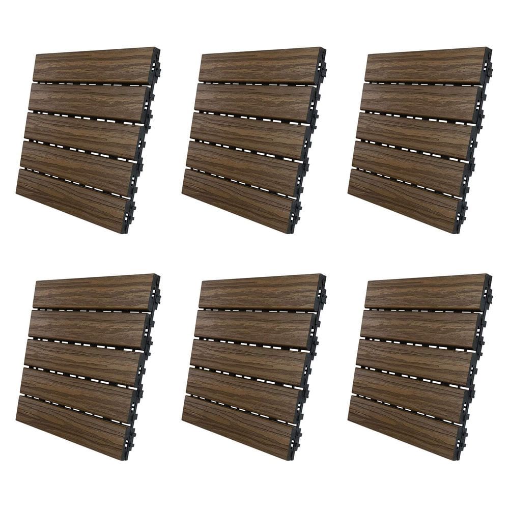 Azulejos de pátio externo Gracious Living Aura 30x30cm, pacote com 6