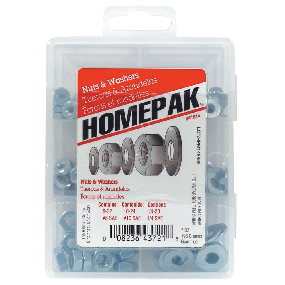 Kit de porcas e arruelas HOMEPAK 41818 zincado