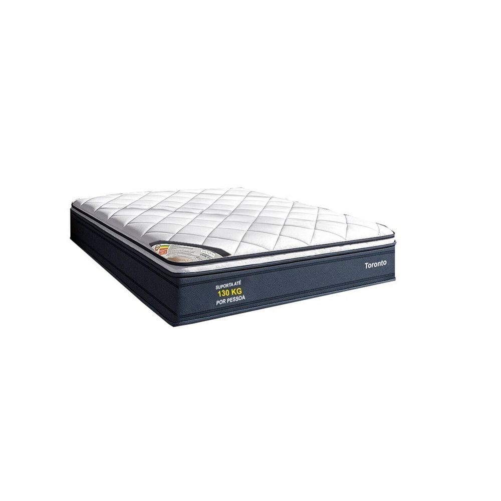 Colchão King D28 Molas Ensacadas 193x203x028 Toronto Cinza/Branco