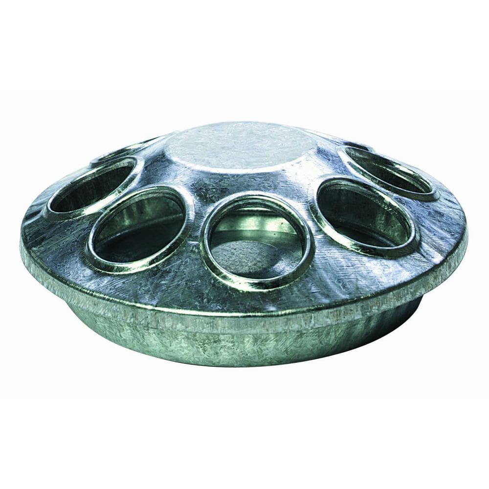 Comedouro para aves Miller Manufacturing 9808 15cm redondo cinza/prata