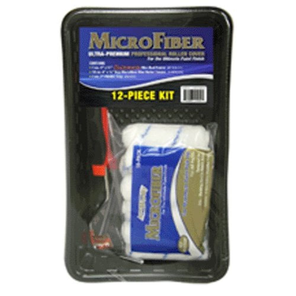 Kit de capa de rolo para pincel de pintura Arroworthy Microfiber de 12 peças