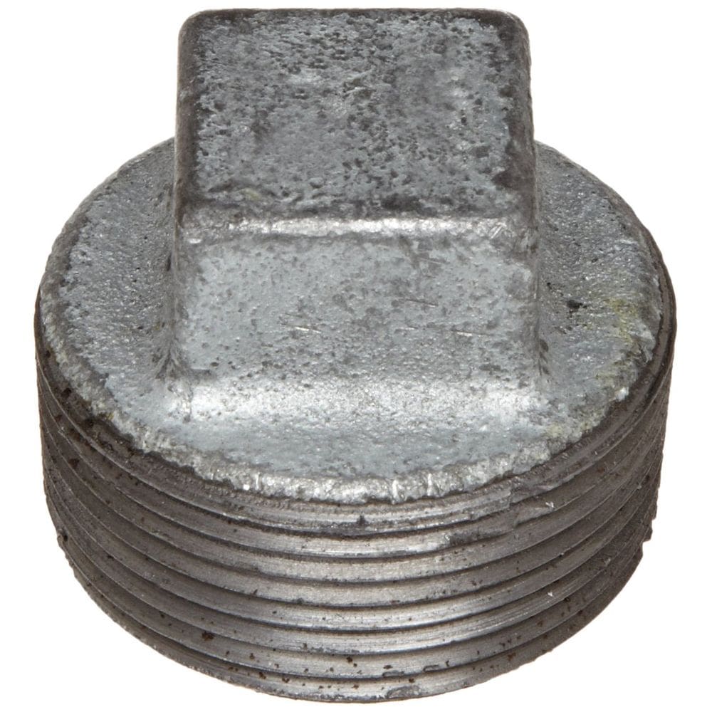 Encaixe de tubulação Anvil 8700159802 Plugue de cabeça quadrada 3/8” NPT galvanizado