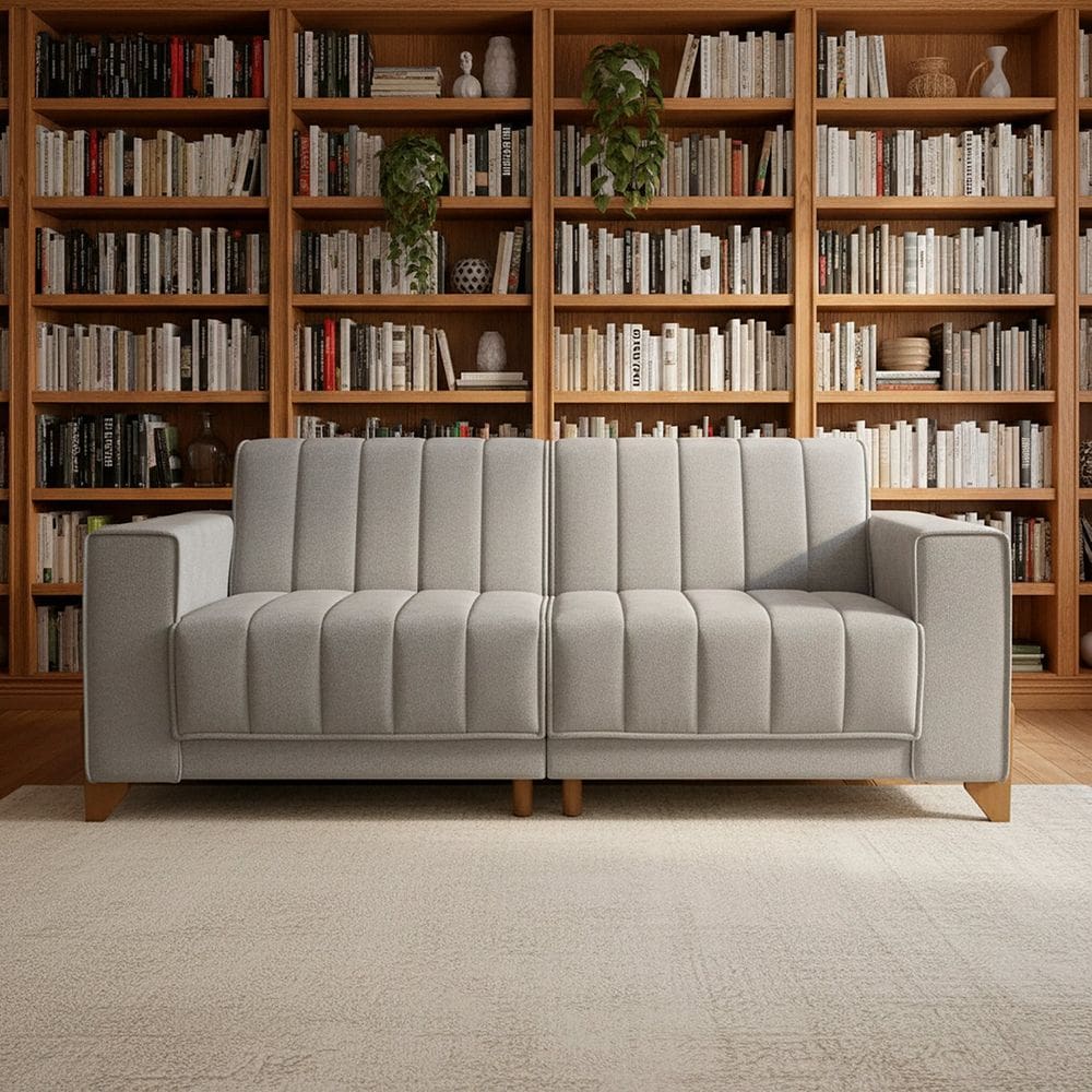 Sofá Living 4 Lugares 200cm X 83cm Oslo Cinza