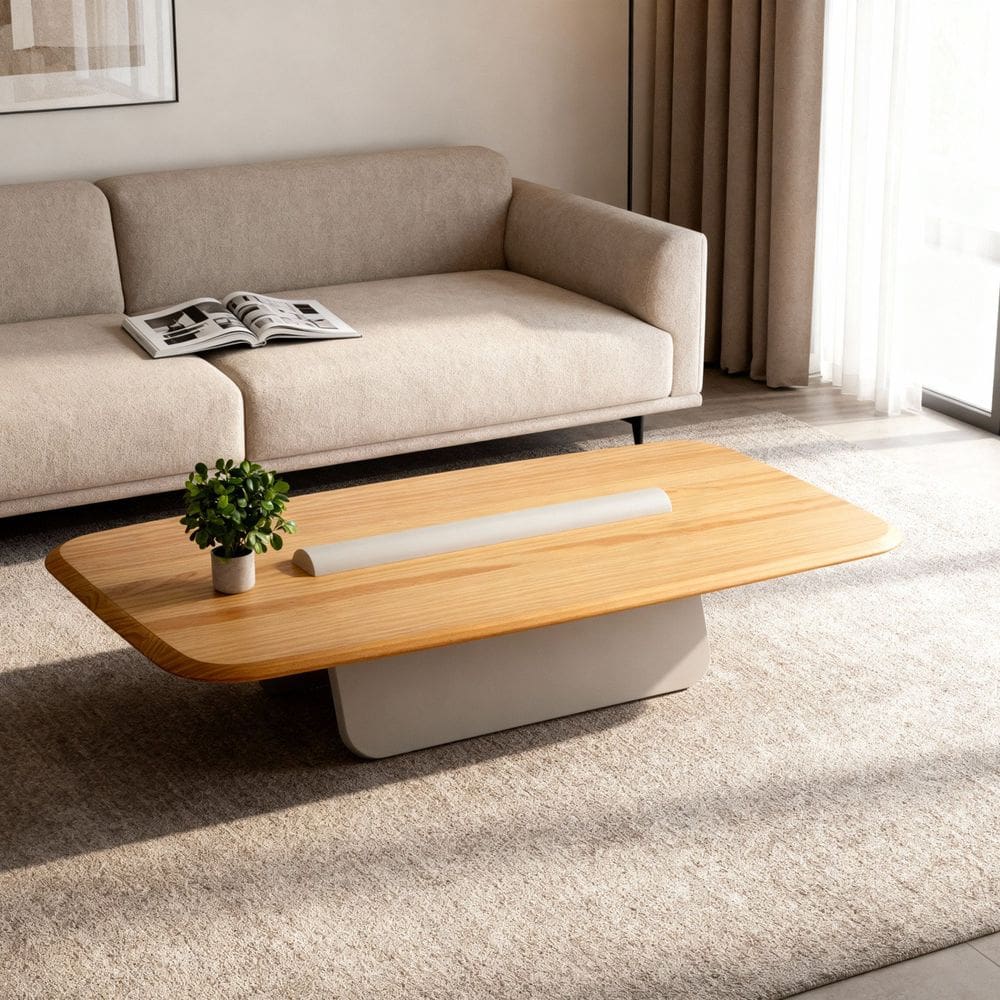 Mesa de Centro para Sala de Estar 120cm Book Mel