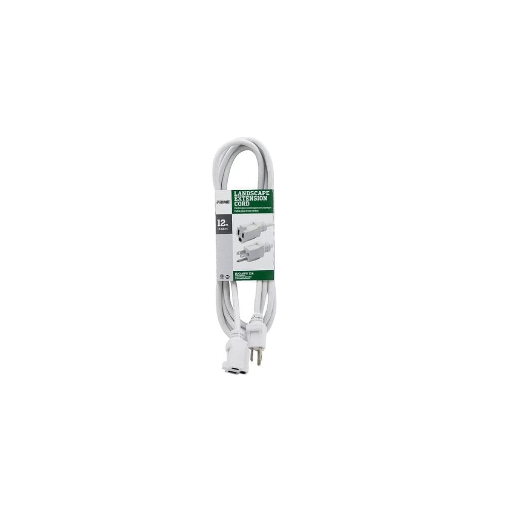 Cabo de extensão Prime EC883612 3,7 m resistente à água branca