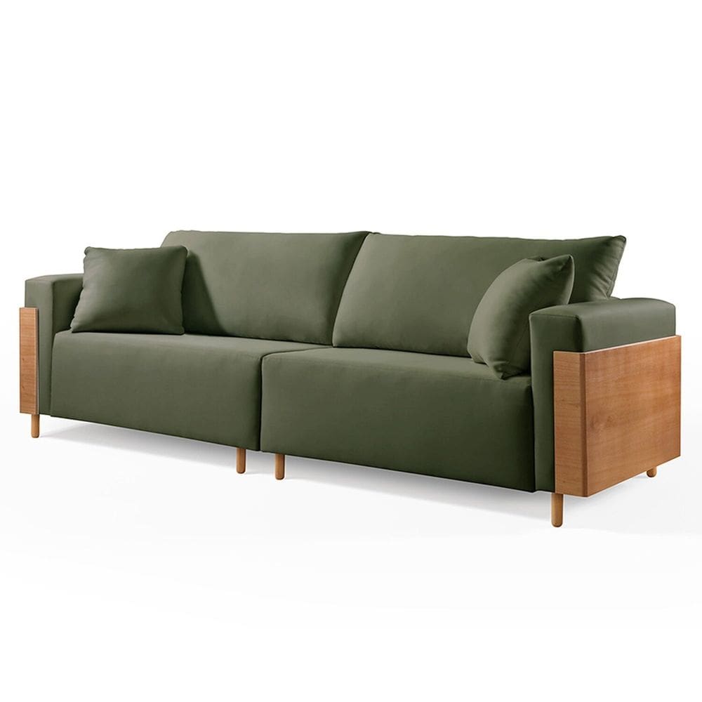 【hidekichi】MADEIRA SOFA PU Sofá Fixo Heitor 3 Lugares Luxo Pé | Ponto