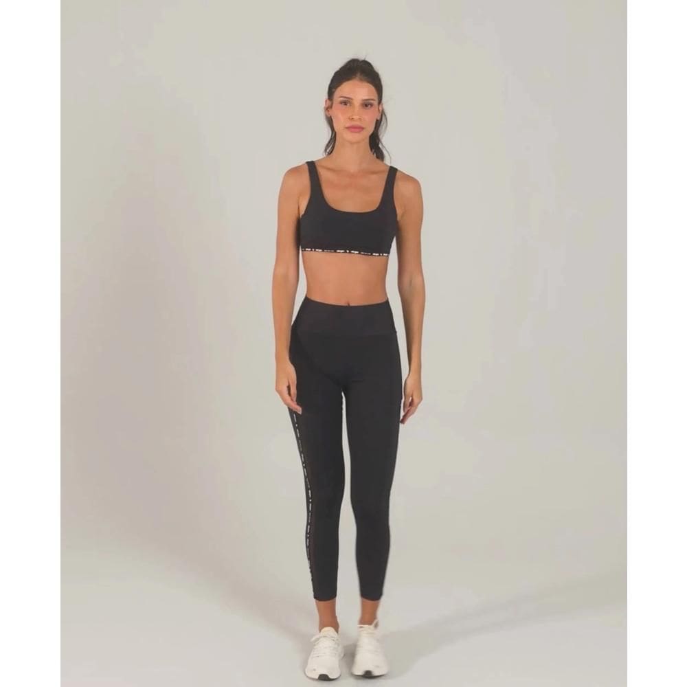 Calça Legging Feminina Running Bolso Alto Giro