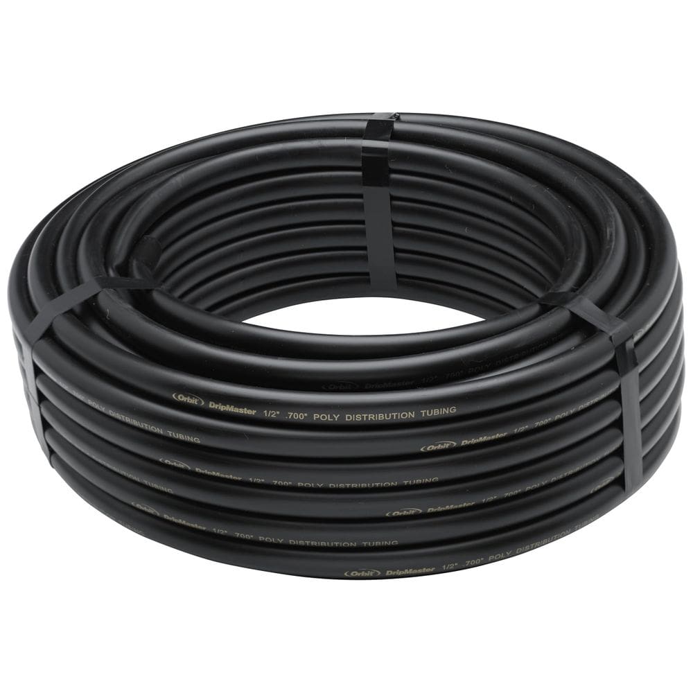 Tubo de irrigação por gotejamento Orbit de 1,3 cm x 30 m preto