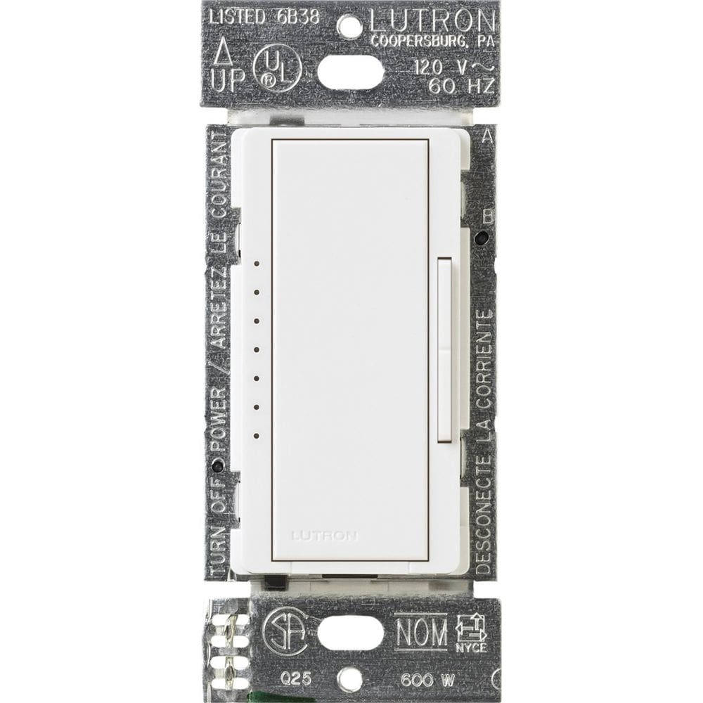 Dimmer de distribuição elétrica Lutron MA-RH-WH 120V branco