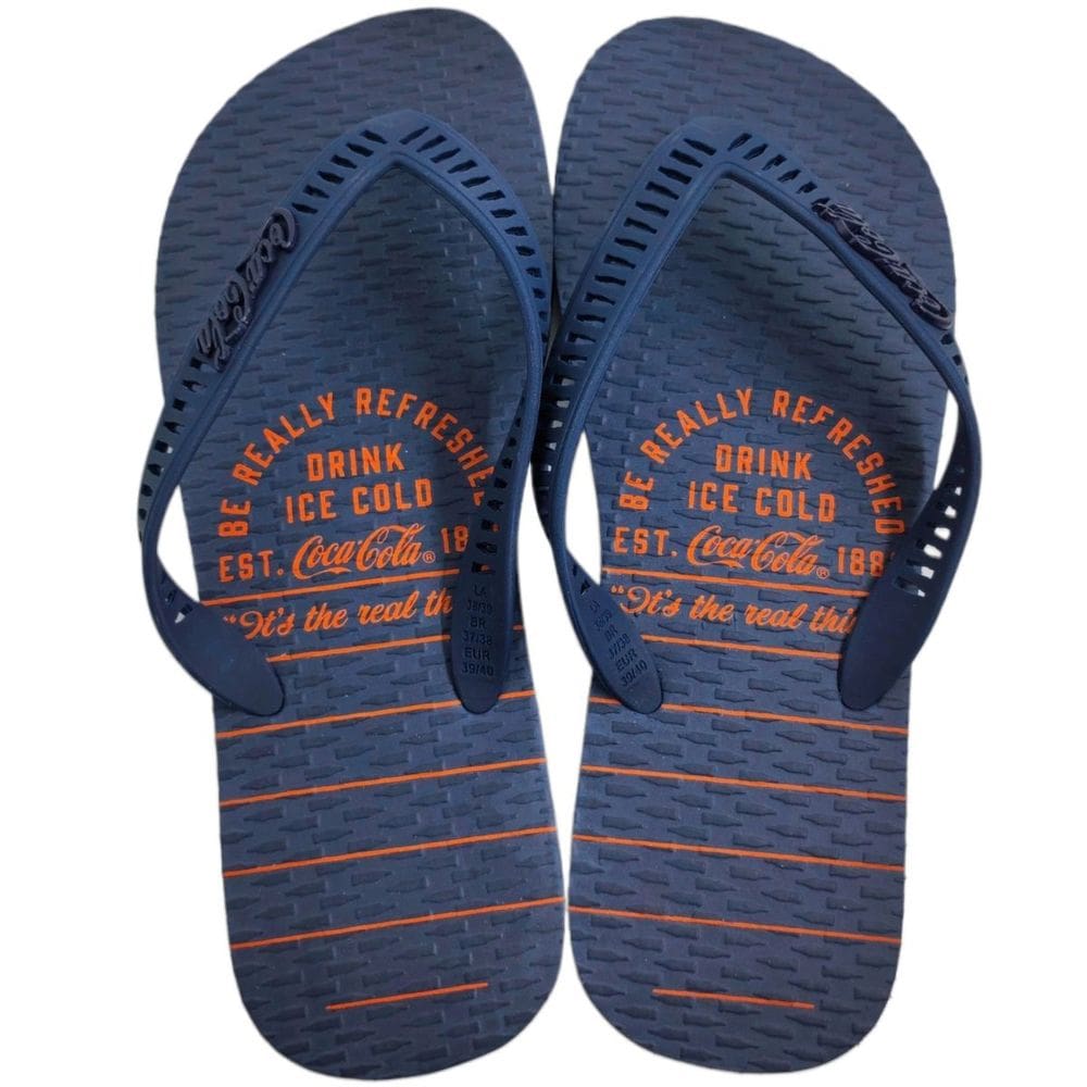 Chinelo de Dedo Masculino Casual Dia a Dia Borracha Coca Cola Cc4170