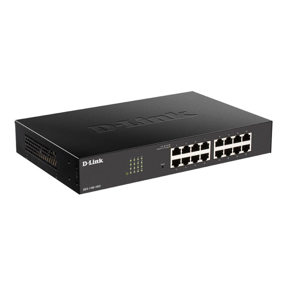 Switch gerenciado inteligente D-Link DGS-1100-16V2 16 portas GbE