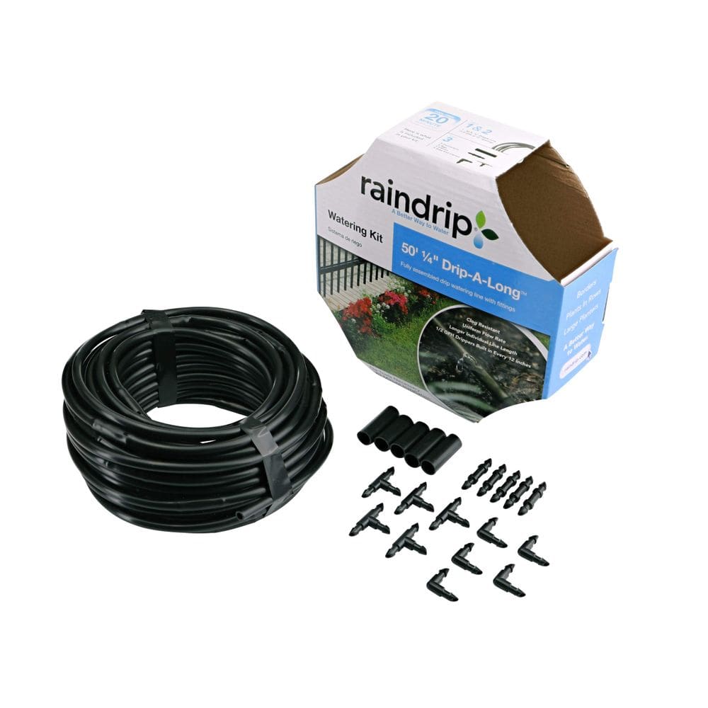 Kit de irrigação por gotejamento Raindrip R280DT 15m 1/4” Dripline