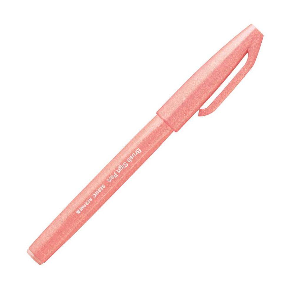 Caneta hidrográfica Brush Sign Pen Laranja Coral - Pentel