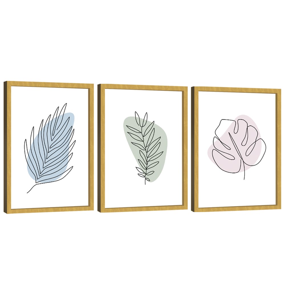 Quadro Decorativo Minimalista Abstrato Floral