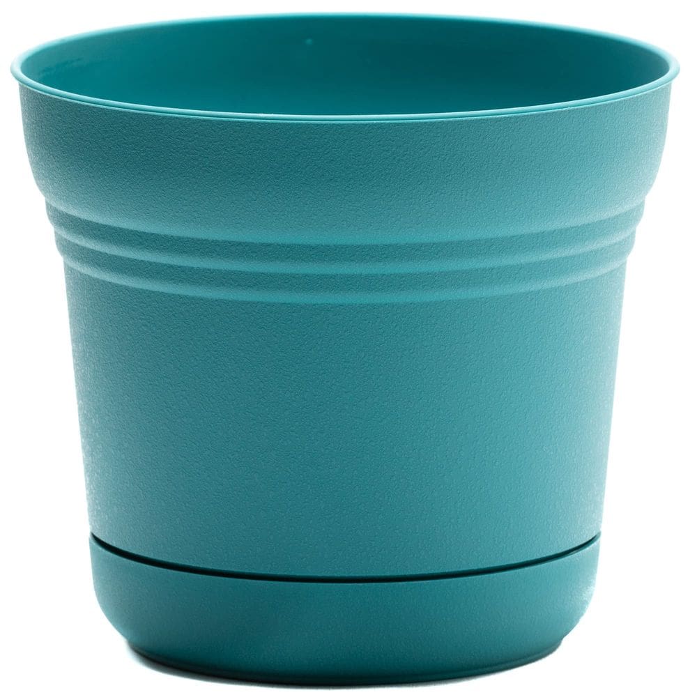 Planter Bloem Saturn Round 31 cm Bermuda Teal com pires