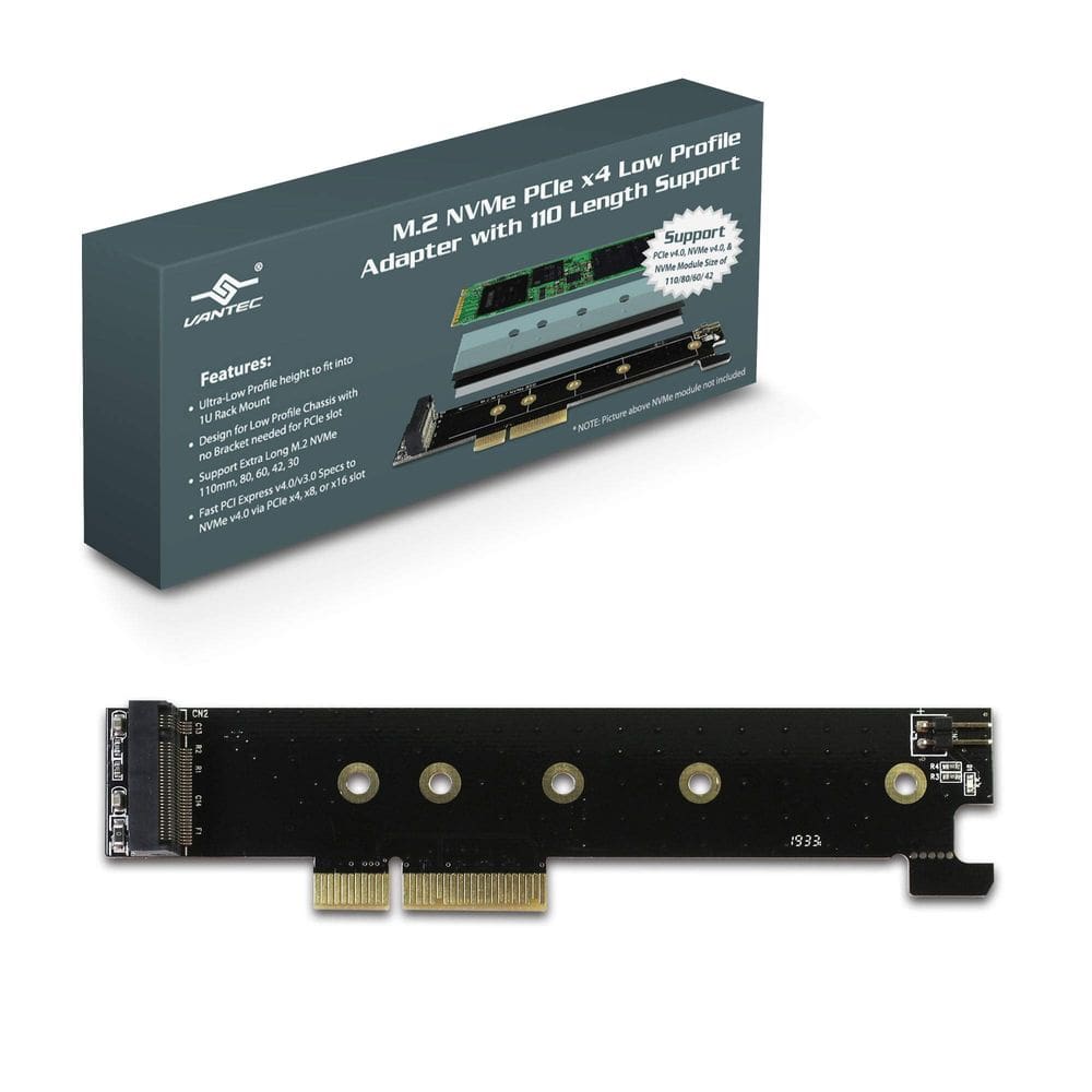 Adaptador Vantec UGT-M2PC130 M.2 NVMe PCIe x4 de baixo perfil