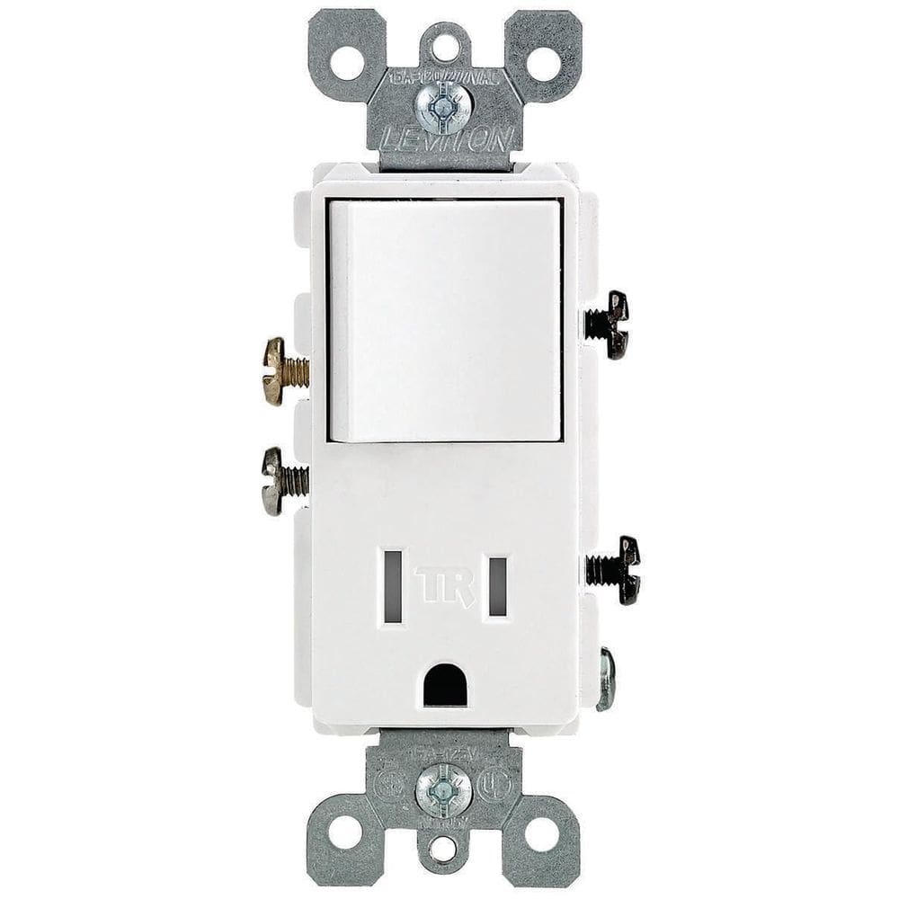 Tomada de comutação Leviton Decora 15A 125V branca