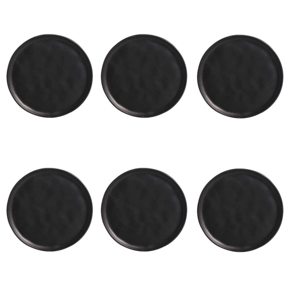 Conjunto de Pratos de Sobremesa 06 Peças Bio Preto Matte Porto Brasil