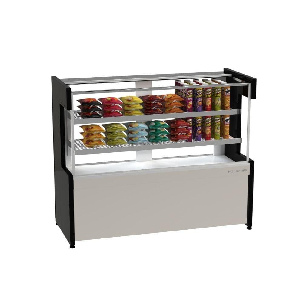 Balcão Vitrine Seca 1,25m com iluminação New Premium Polofrio