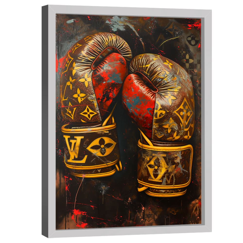 Quadro Decorativo Luva de Boxe Grafite