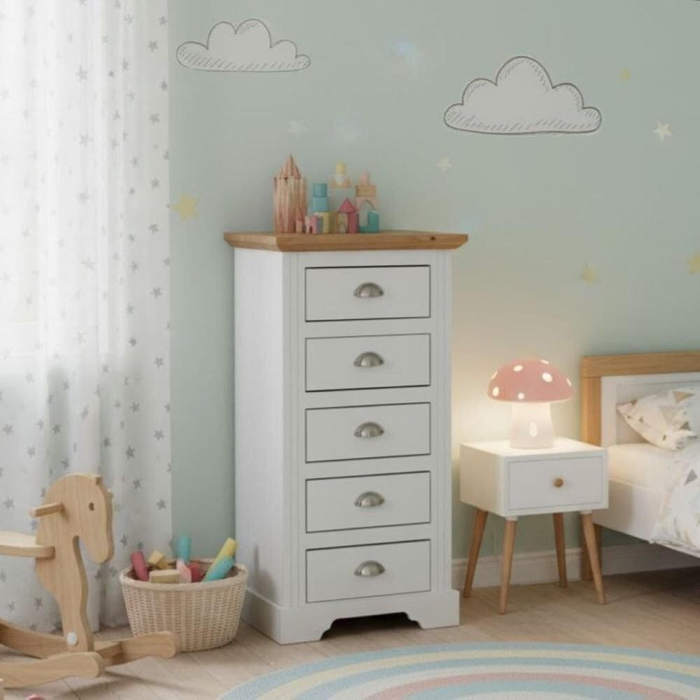 Cômoda Infantil 5 Gavetas Toledo Branco