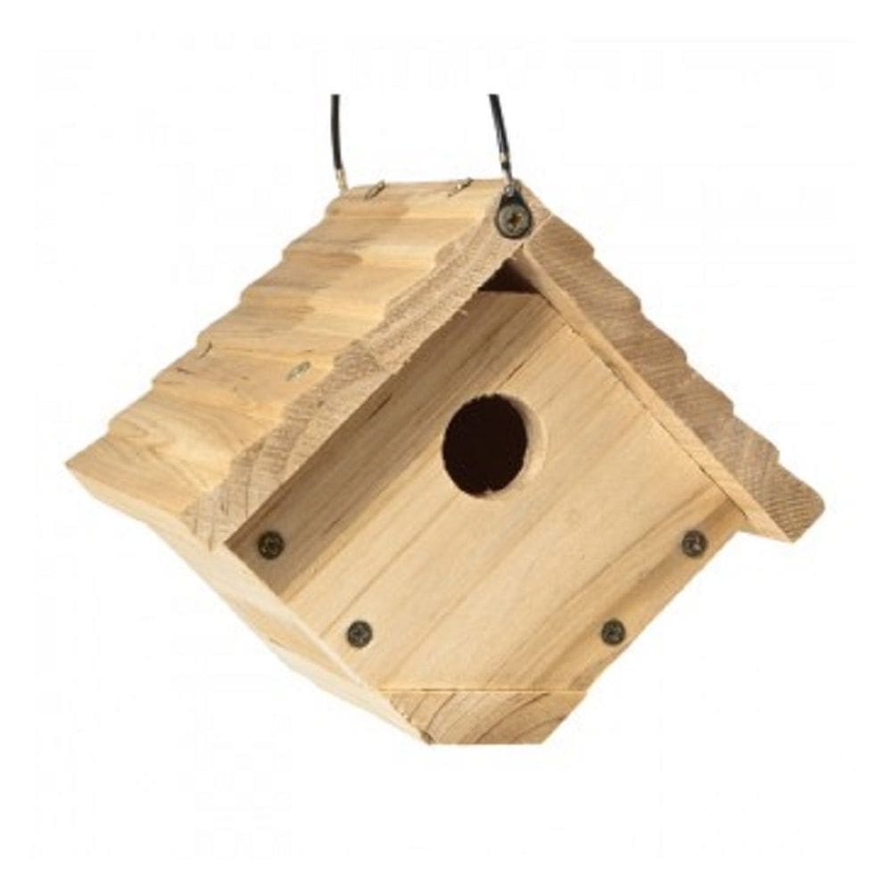 Bird House Audubon Wren Red Cedro com 15,9 cm de altura
