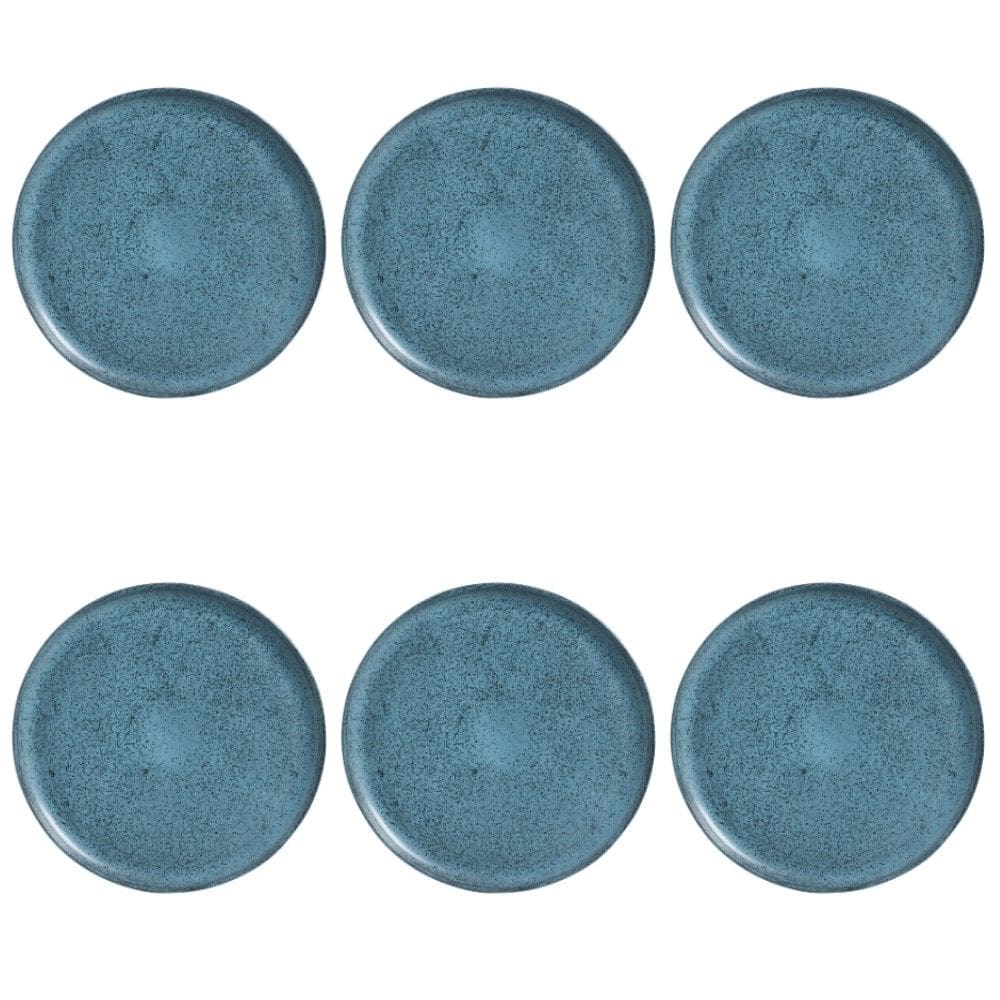 Conjunto de Pratos Rasos 06 Peças Bio Night Sky Porto Brasil