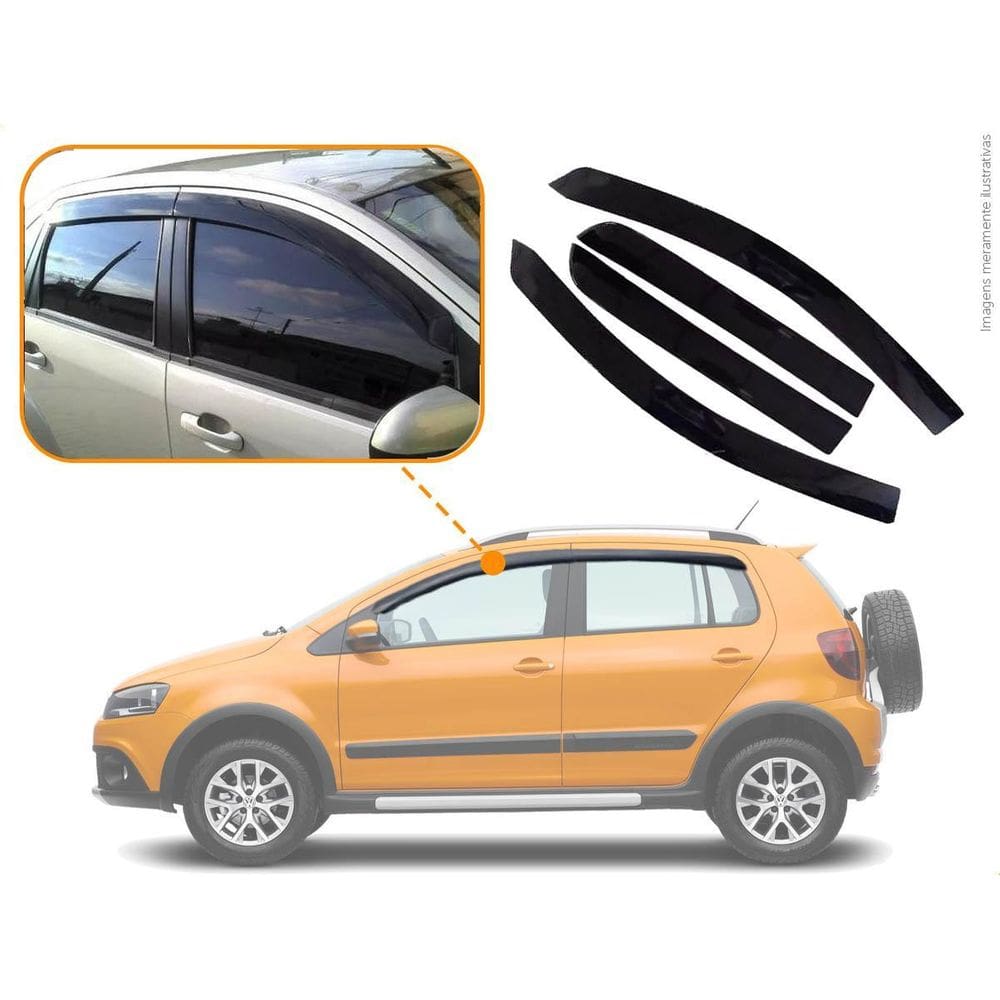 Super Calha Chuva Vw Crossfox 4 Portas