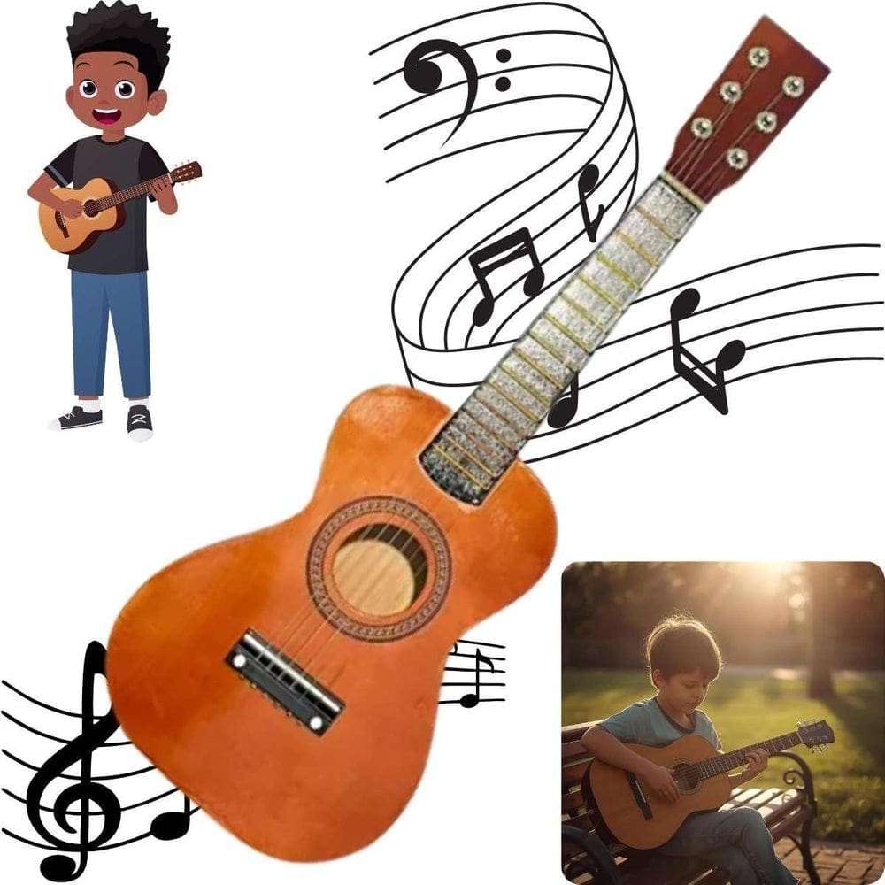 Mini Violão Infantil Acústico Cordas De Aço