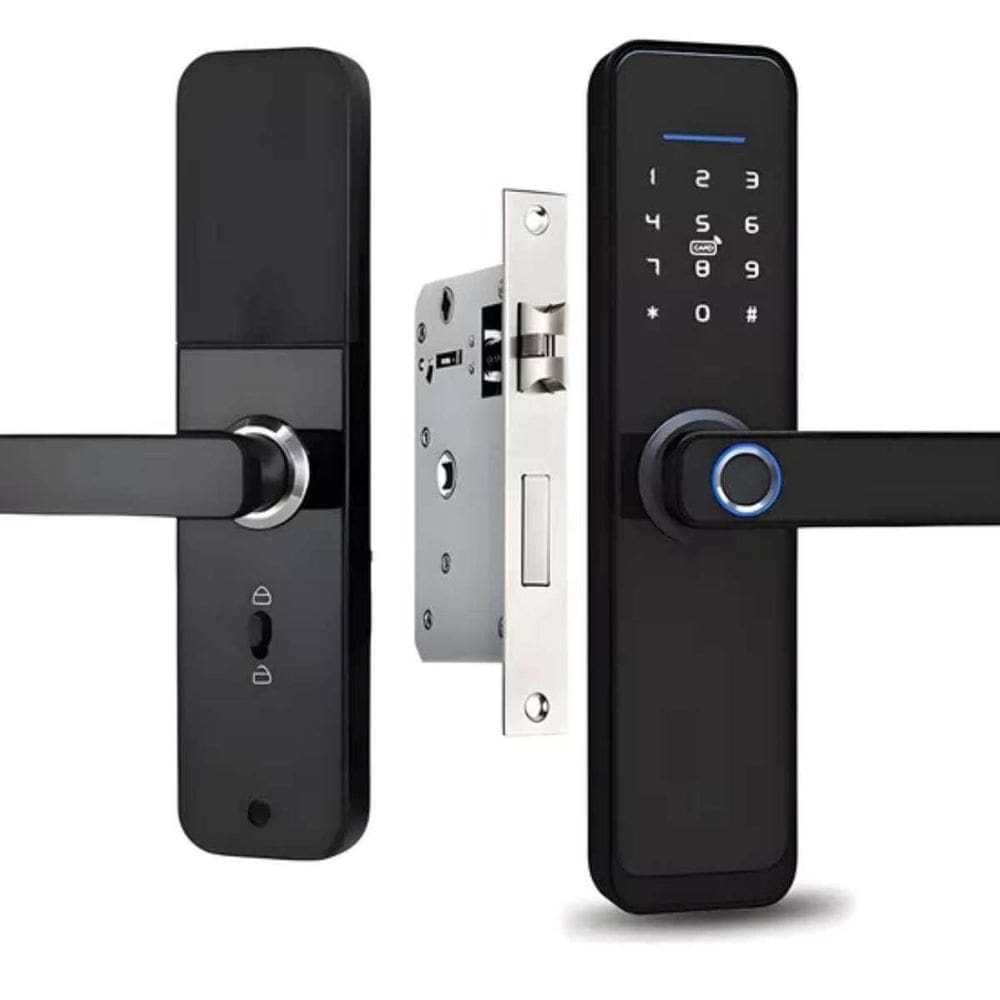 Tranca Digital Biométrica Para Porta Residencial E Comercial