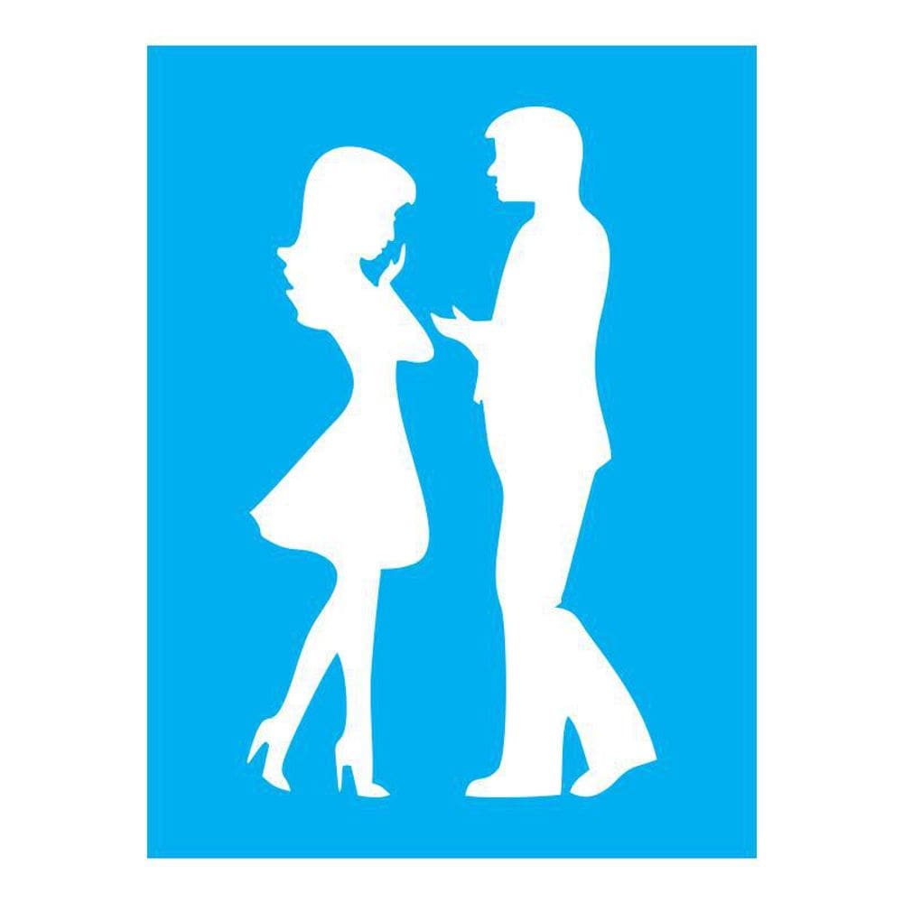 Stencil Tamako Casal - 15X20 - Personalize Superfícies