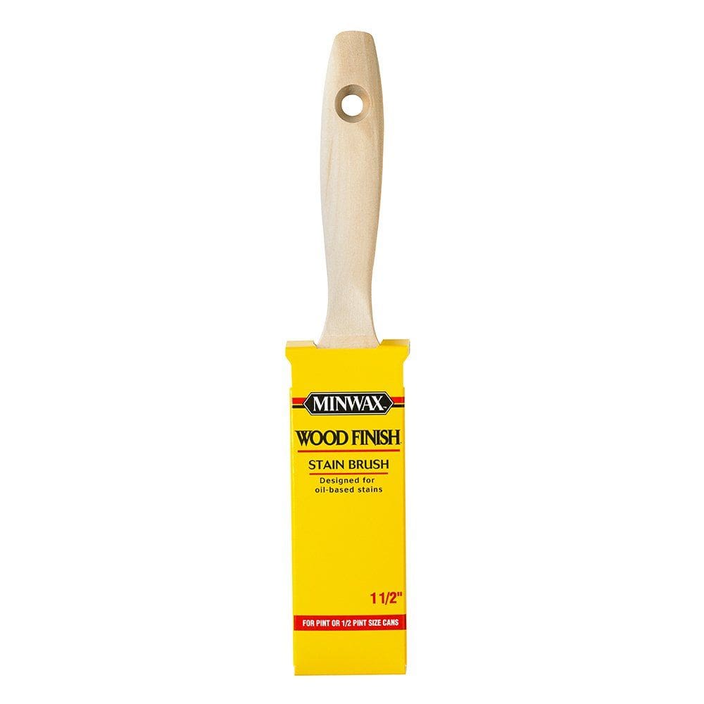 Pincel de manchas Minwax com acabamento em madeira à base de óleo de 3,8 cm