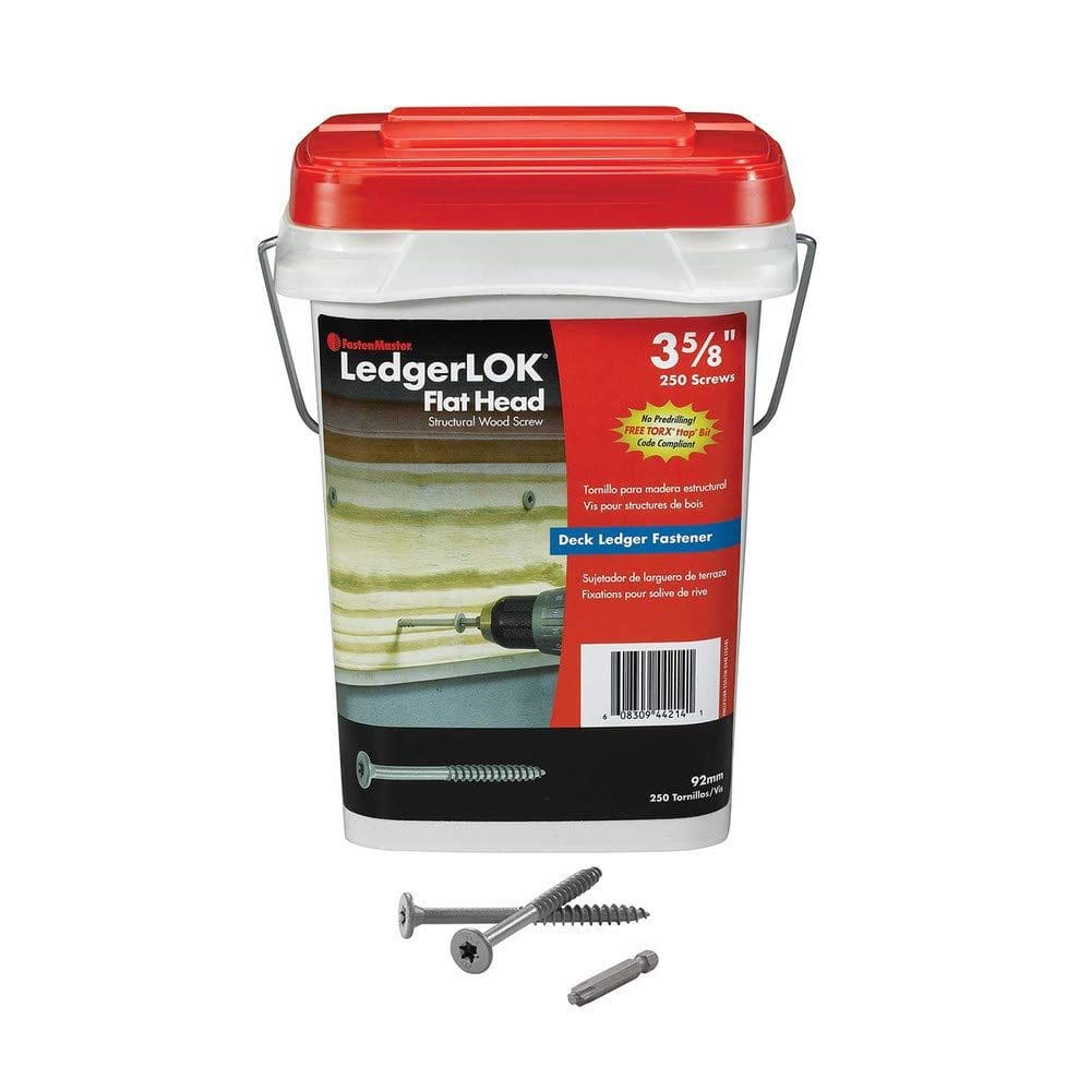 Tornillo para Madera FASTENMASTER LedgerLok Cabeza Plana 250 pzas 9 cm