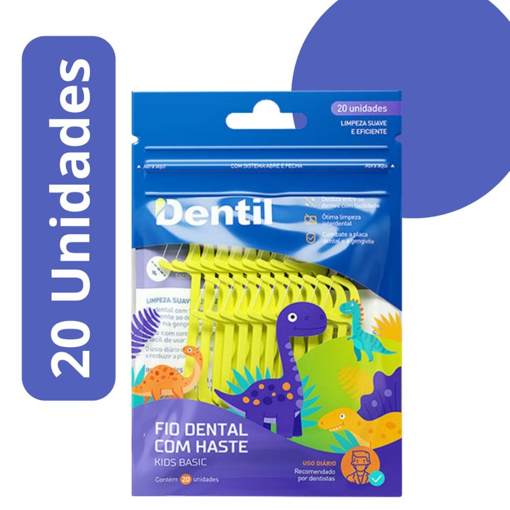 Fio Dental Infantil Basic Dentil 20 Unidades