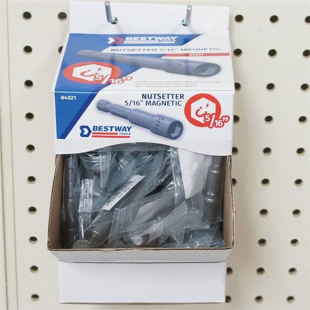Nut Setters Best Way Tools TBD 5/16” Hex Magnetic, pacote com 50