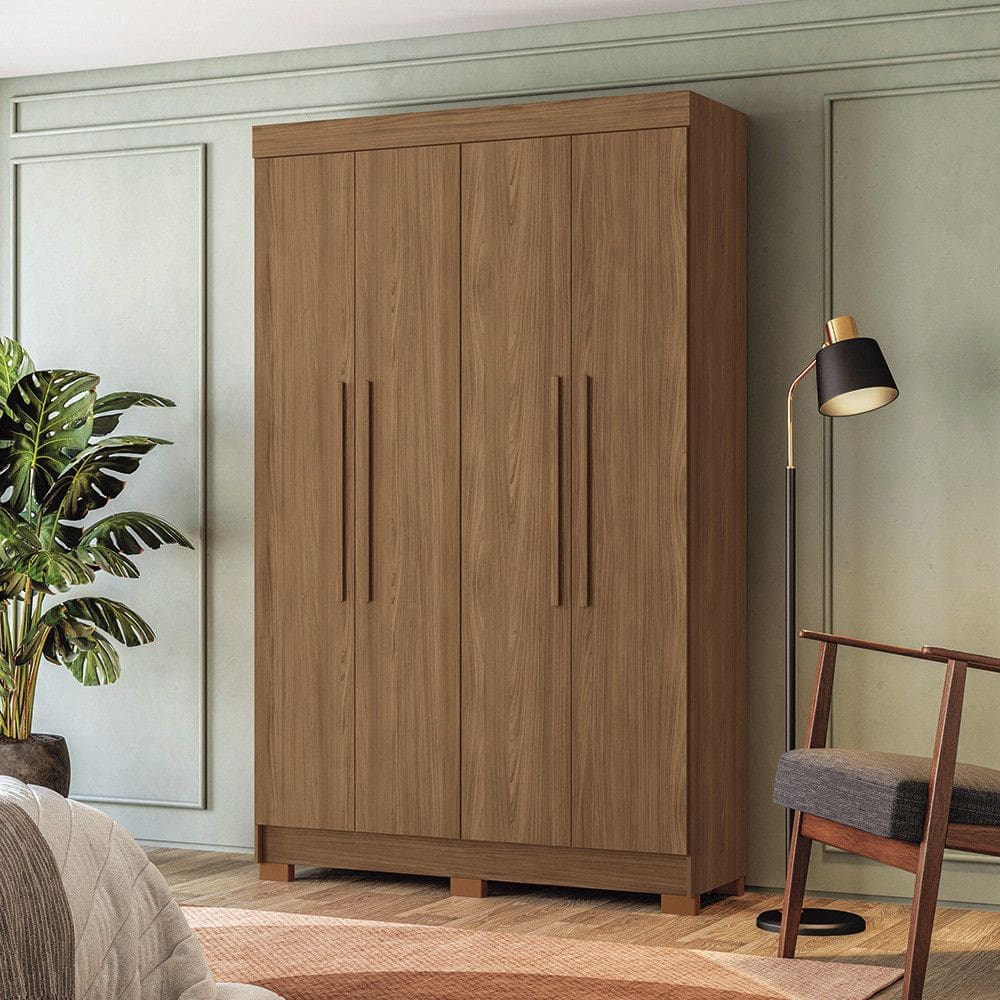 Guarda-Roupa Casal 4 Portas 2 Gavetas 130cm Sarandi Santos Andira