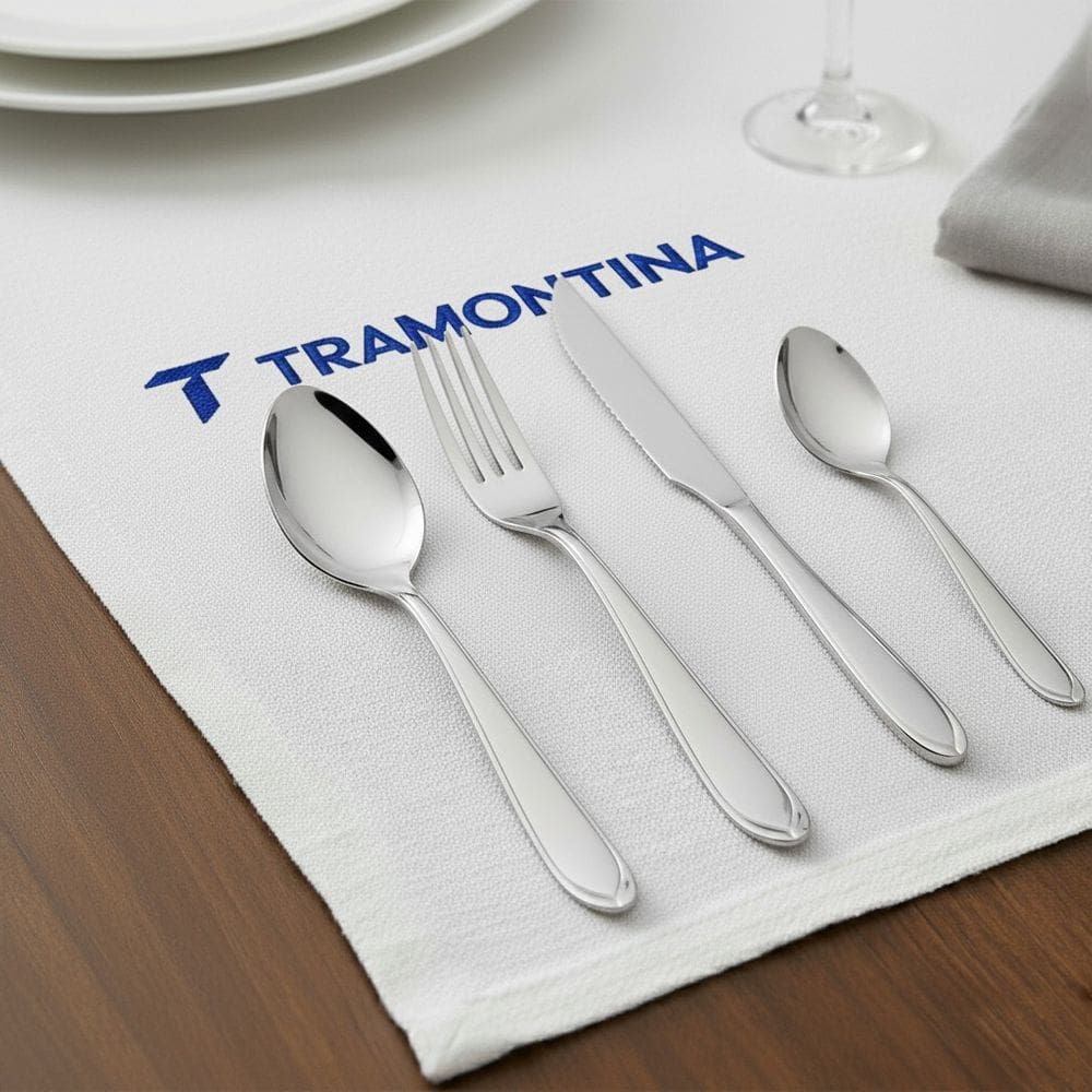 Faqueiro Aço Inox 16pçs Tramontina Laguna Jogo Talheres Facas Churrasco Design Clássico