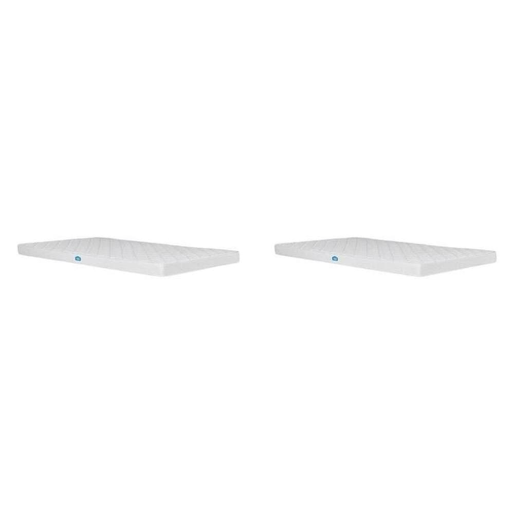 Conjunto com 2 colchões Solteiro D23 188x88x15 Nuvem Casatema Branco