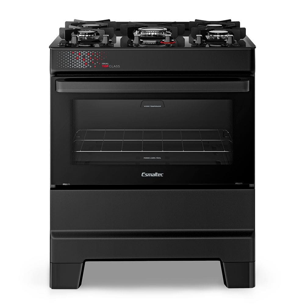 Fogao Esmaltec Ideal Top Glass 5 Bocas Moderno