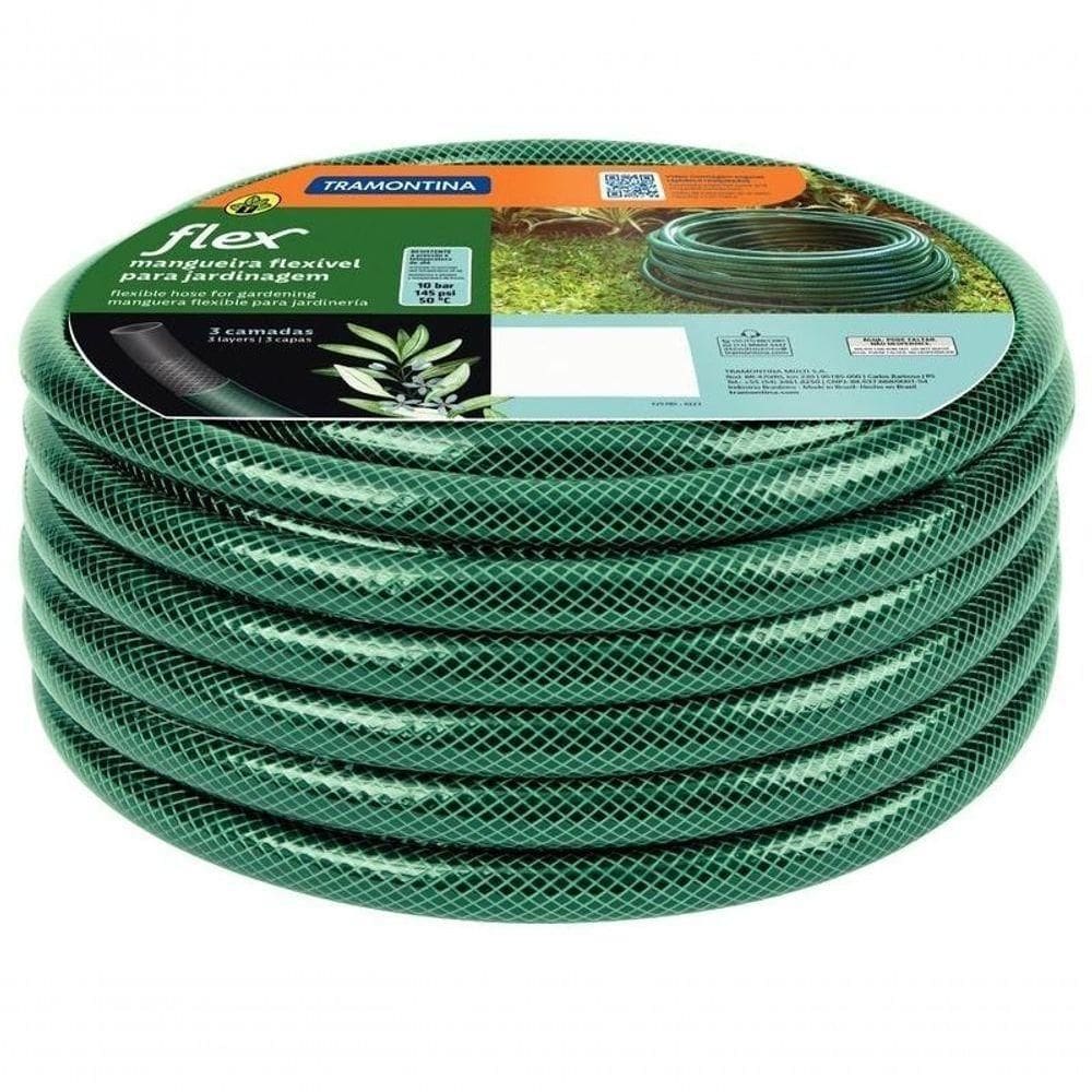 Mangueira Flex Tramontina Em Pvc Verde 3 Camadas 15m