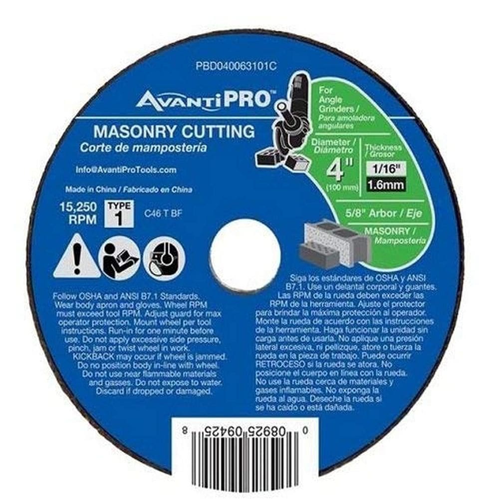 Disco de corte Avanti 4” Masonry Type 1