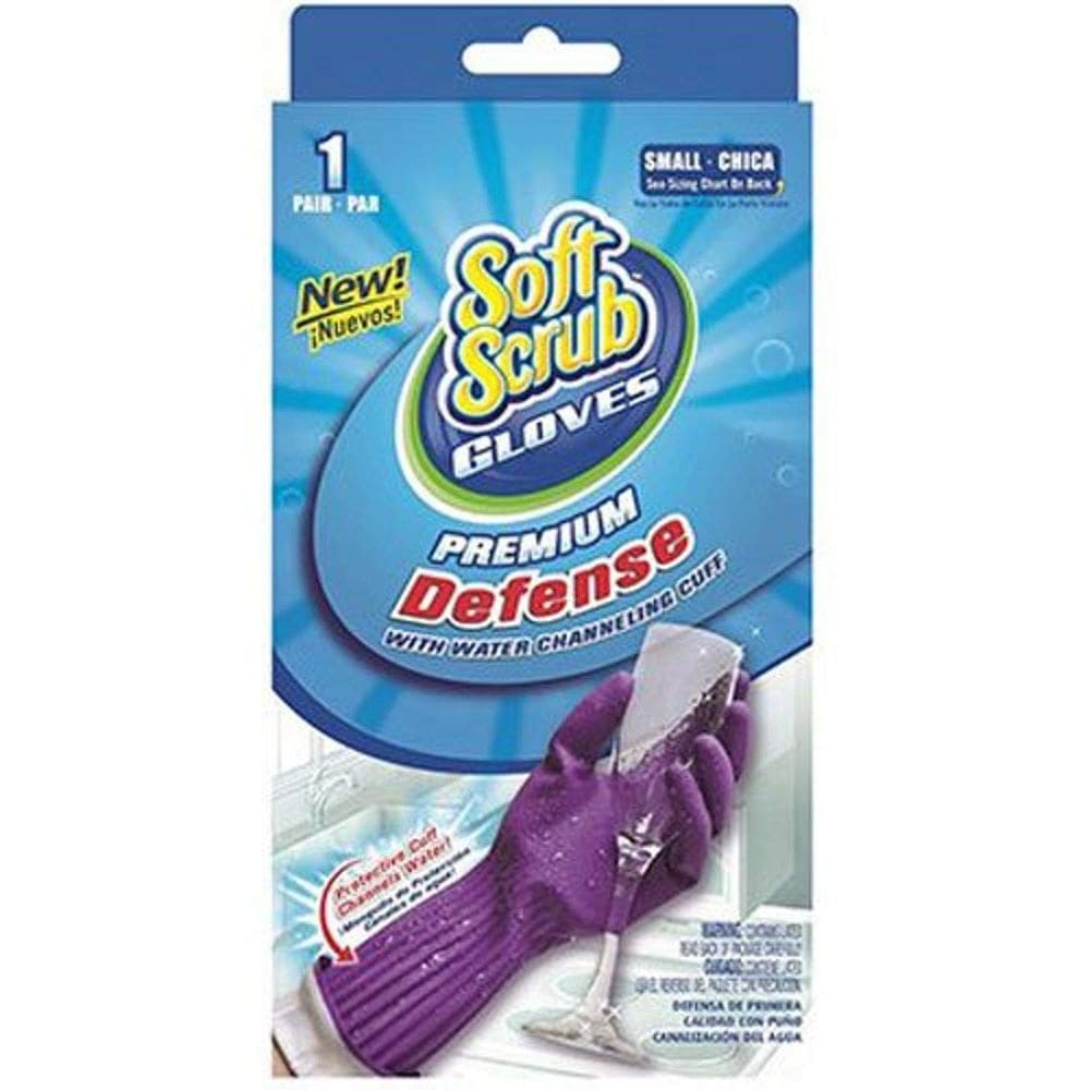 Luvas domésticas Soft Scrub Small Purple 20 Mil de Espessura